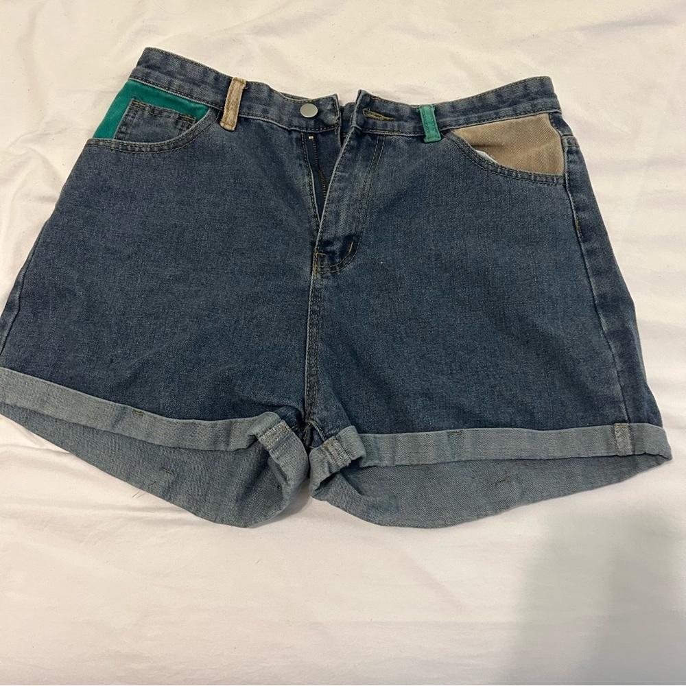 Colorful Jean shorts perfect for fall
